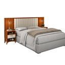 Ver imagem 1 de Cabeceira Queen Box Onix Estofada C/ Mesa de Cabeceira Gaveta e Prateleira - Vitamov: Cinamomo/off