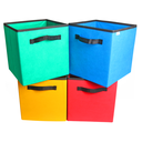 Ver imagem 1 de Kit 4 Caixa Organizadora de 28x30x28 Colorida com Alça