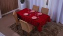 Ver imagem 3 de toalha de mesa quadrada 4 lugares tecido jacquard 1,35x1,50:bordo