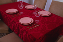 Ver imagem 1 de toalha de mesa quadrada 4 lugares tecido jacquard 1,35x1,50:bordo