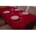 Ver imagem 1 de toalha de mesa quadrada 4 lugares tecido jacquard 1,35x1,50:bordo