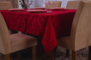 Ver imagem 2 de toalha de mesa quadrada 4 lugares tecido jacquard 1,35x1,50:bordo