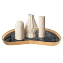 Ver imagem 1 de Bandeja com Borda em Madeira Nature Vidro - Mármore