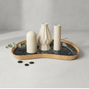 Ver imagem 7 de Bandeja com Borda em Madeira Nature Vidro - Mármore