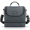 Ver imagem 1 de Conjunto Bolsa Térmica C- 2 Compartimentos com Pote Marmita e Porta Talheres com Porta Escova Preto
