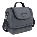Ver mais imagens de Conjunto Bolsa Térmica C- 2 Compartimentos com Pote Marmita e Porta Talheres com Porta Escova Preto