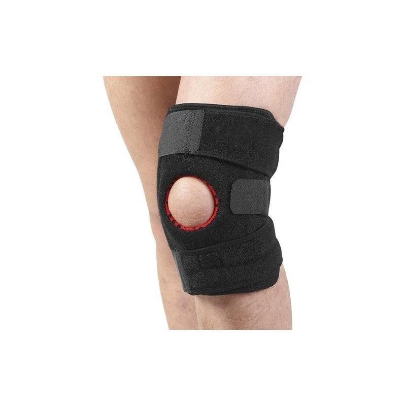 Joelheira Neoprene Ajustável Reforço Patelar Preta - 2