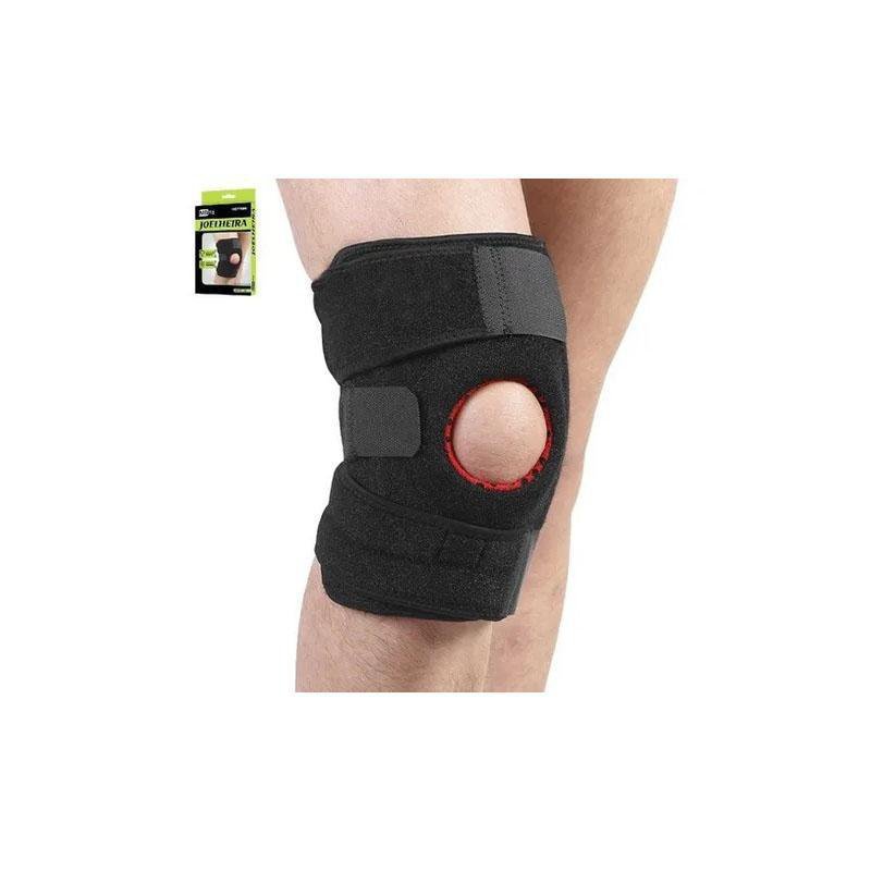 Joelheira Neoprene Ajustável Reforço Patelar Preta