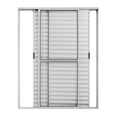 Ver imagem 1 de Porta Balcão de Aluminio Brilhante 3 Folhas Móveis com Trinco 2,10x1,20