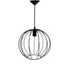 Lustre Pendente Aramado Bola Preto 25x25 - DECORA NA NET - 2