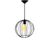 Lustre Pendente Aramado Bola Preto 25x25 - DECORA NA NET - 3