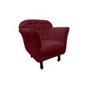 Ver imagem 5 de Kit 2 Poltronas Decorativa Dália Suede Marsala Pés Madeira Mz Decor