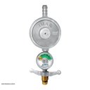 Ver imagem 2 de Registro Gás 1kg C/ Manômetro Mangueira 1,20cm + Abraçadeira