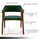 Ver imagem 3 de Kit 3 Cadeiras Sala de Jantar e Jogos Carteados Madeira Maciça Poker Veludo Verde/imbuia G42 - Gran