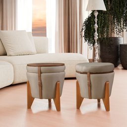 Puff Decorativo 4 em 1 – Assento, Baú, Mesa e Estilo para Seu Ambiente - 1