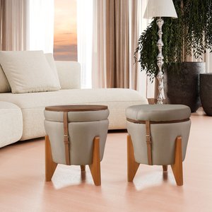 Puff Decorativo 4 em 1 – Assento, Baú, Mesa e Estilo para Seu Ambiente