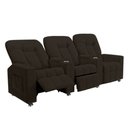 Ver mais imagens de Poltrona Reclinável para Cinema 3 Lugares Praddo Fh9 Pu Marrom - Mpozenato