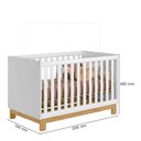 Ver imagem 2 de Berço Americano Infantil Mini Cama 4315 e Guarda Roupa com Cômoda 4970 Q Encanto Slim Branco Acetina