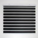 Ver imagem 1 de Persiana Rolo Double Vision Zebra 220larg x 220alt Preta com bando - Sala/ Escritório/Quarto/Sacada