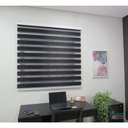 Ver imagem 4 de Persiana Rolo Double Vision Zebra 220larg x 220alt Preta com bando - Sala/ Escritório/Quarto/Sacada