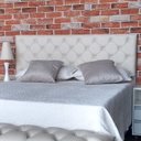 Ver imagem 4 de Kit Cabeceira e Recamier Capitonê Baú Solteiro Cama Box Bege Rbl