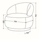 Ver imagem 3 de Poltrona Mimo Confortável para Sala e Quarto Giratória Orgânico