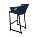Ver imagem 4 de Kit 2 Banquetas Reis em Corda Náutica e Base em Alumínio Preta para Área Gourmet Azul Marinho