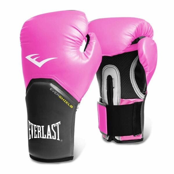 Luva Pro Style Elite Rosa Boxe Muay Thai Evershield Original Everlast 8oz MadeiraMadeira