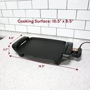 Ver imagem 7 de Elite Gourmet Griddle Elétrico 10.5"x8.5", Superfície Antiaderente, Termostato