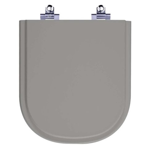Assento Sanitário Laqueado Soft Close Vogue Plus Cinza Vip (cinza Escuro) para Vaso Deca