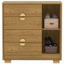 Ver imagem 4 de Cômoda Sapateira para Quarto 1 Porta 4 Gavetas Paraty V01 Nature - Lyam Decor