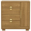 Ver imagem 3 de Cômoda Sapateira para Quarto 1 Porta 4 Gavetas Paraty V01 Nature - Lyam Decor