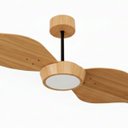 Ver imagem 2 de Ventilador de Teto com Controle Remoto Natuvent Flower Led 2 Pás Madeira Freijó