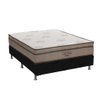 Cama Box Casal + Colchão De Molas Ensacadas Pró Vida 70X138X188:Preto - 1