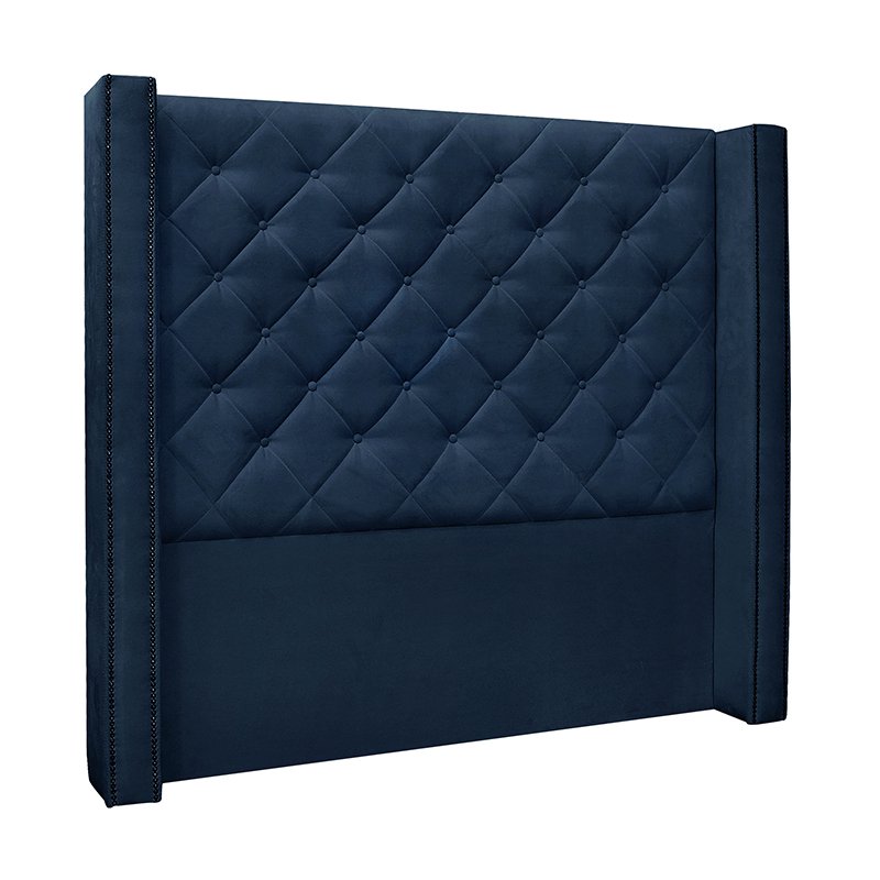 Cabeceira Cama Box Casal 140cm Vicenza Suede Azul Marinho - Sheep Estofados - 1