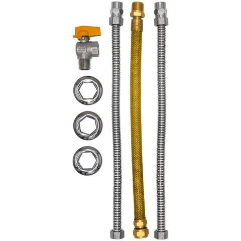 Kit Ligação Aquecedor 1/2mx1/2f 40cm Registro 90 Druck