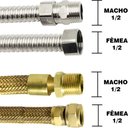 Ver imagem 2 de Kit Ligação Aquecedor 1/2mx1/2f 40cm Registro 90 Druck