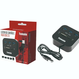 Hub Usb 2.0 com Leitor de Cartão Mst-008 Tomate - 3