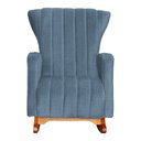 Ver imagem 3 de Poltrona Estofada de Balanço Melinda Linho Azul - Lm Decor