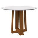 Ver imagem 6 de Sala de Jantar Mesa Redonda Isabela 1,00x1,00 Mts e 4 Cadeiras Ype/off White Linho Cinza New Ceval