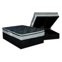 Ver imagem 1 de Conjunto Box Baú Queen: Colchão Espuma Paropas D28 Conforto Firme + Base Crc Suede Black (158x198)