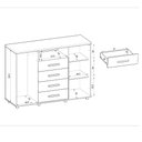 Ver imagem 4 de Comoda Sapateira Berlim 2 Portas 4 Gavetas Freijo/ Off White