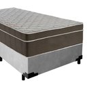 Ver imagem 2 de Cama Box Suede Solteiro + Colchão Sereneprime Molas Ensacadas 88x188x65 Cor:cinza