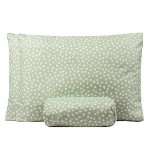 Jogo de Lençol Casal Padrão Bouti Basic Estampado 180 Fios 3 Peças - Poa Verde Cha Dona Zeze