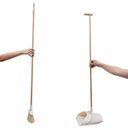 Ver imagem 3 de Kit vassoura e pá com cabo de bambu 124 cm - Oikos
