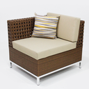 Ver imagem 2 de Kit com 2 Poltronas Tulipa Fibra Aluminio Área Externa e Interna com Mesa Lateral