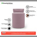 Ver imagem 3 de Puff Decorativo Orgânico Living Aegon Minimalista Veludo Rosê - Desk Design