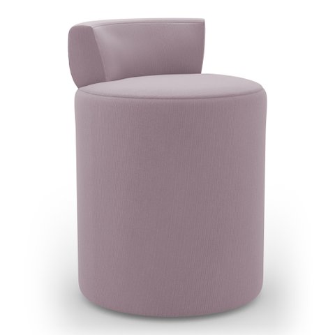 Puff Decorativo Orgânico Living Aegon Minimalista Veludo Rosê - Desk Design