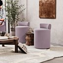 Ver mais imagens de Puff Decorativo Orgânico Living Aegon Minimalista Veludo Rosê - Desk Design