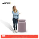Ver imagem 5 de Puff Decorativo Orgânico Living Aegon Minimalista Veludo Rosê - Desk Design
